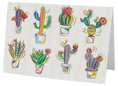 Karnet B6 + koperta, kaktusy