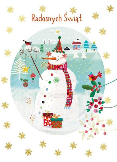 Karnet B6, Boże Narodzenie, bałwan