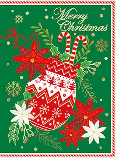 Karnet B6, Boże Narodzenie, świąteczna rękawica