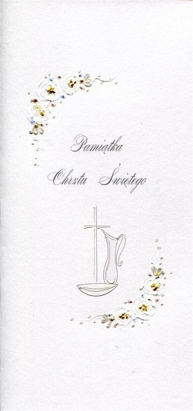 Karnet chrzest, chrzcielnica