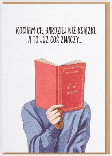 Karnet, kocham cię bardziej niż książki