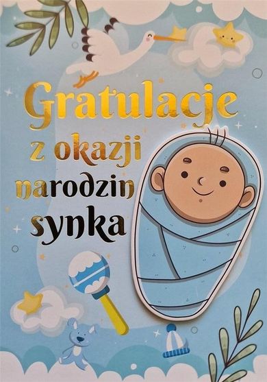 Karnet narodziny, chłopiec