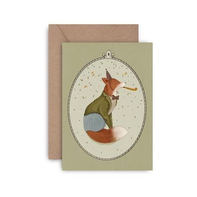 Karnet urodzinowy, happy birthday, lisek