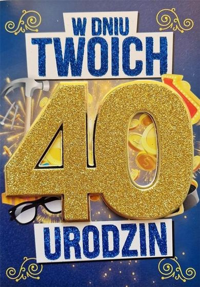 Karnet urodziny, 40 męskie