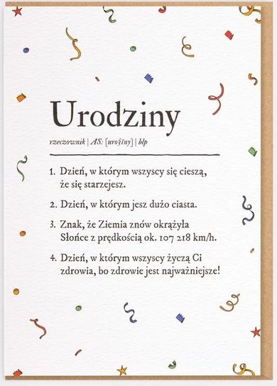 Karnet urodziny, definicja