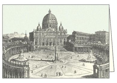 Karnet z kopertą, Basilica di San Pietro