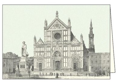Karnet z kopertą, Firenze Basilica S, Croce
