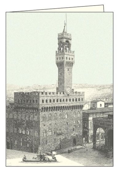 Karnet z kopertą, Firenze piazza Signoria