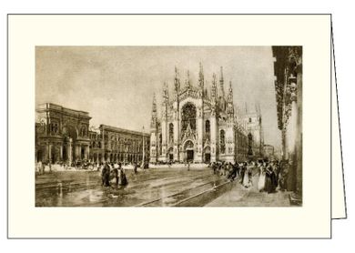 Karnet z kopertą, ITW 014 Milano Piazza del Duomo