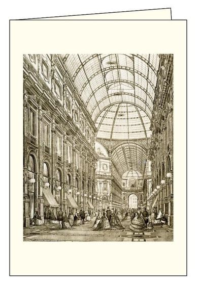 Karnet z kopertą, Milano Galleria Vittorio