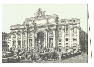 Karnet z kopertą, Roma, fontanna di Trevi