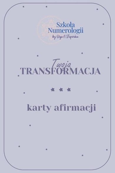 Karty afirmacyjne Twoja Transformacja