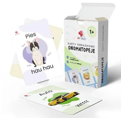 Karty edukacyjne. Onomatopeje. 34 szt.