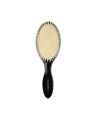 Kashōki, Smooth White Detangler, szczotka z białym włosiem dzika, oval