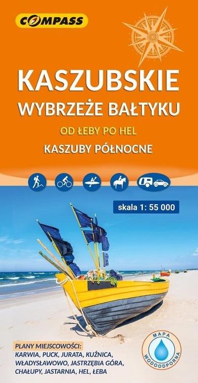 Kaszubskie wybrzeże Bałtyku. Mapa