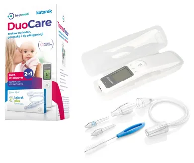 Katarek, DuoCare, zestaw: aspirator Katarek Plus oraz bezdotykowy termometr