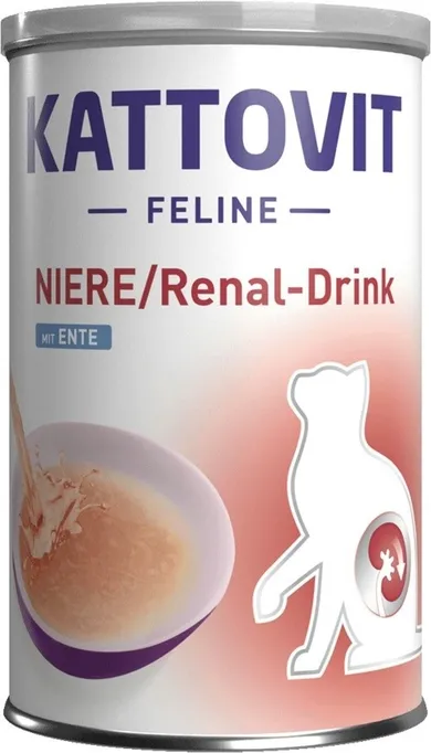 Kattovit, Drink Niere/Renal, kaczka, przysmak na nerki dla kota, 135 ml