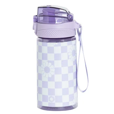 Kayokki, bidon, Szachownica, fioletowa-biała, 500 ml