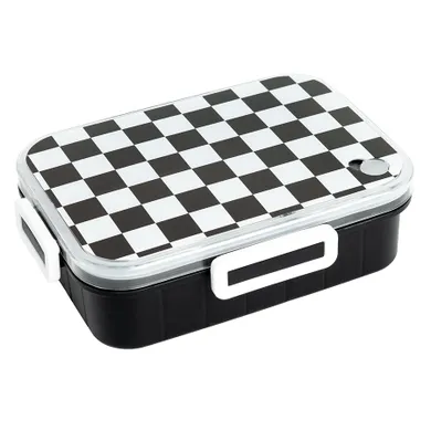 Kayokki, lunchbox dzielony, Szachownica, czarno-biała