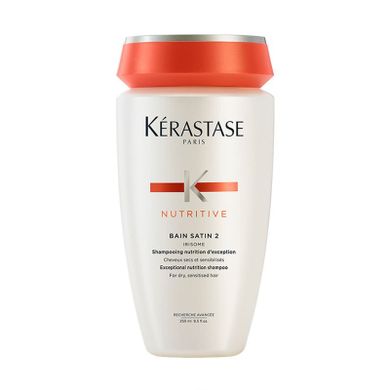 Kerastase, Nutritive Bain Satin 2 Exceptional Nutrition Shampoo, kąpiel odżywcza do włosów suchych lub uwrażliwionych, 250 ml
