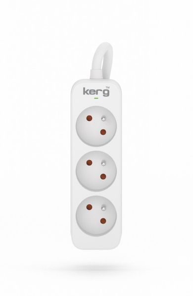 Kerg, listwa zasilająca, 3 gniazda, 1,5m, 16A