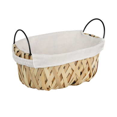 Kesper, koszyk na pieczywo z drewniana plecionką, 25-17 cm