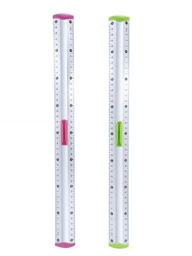 Keyroad, linijka aluminiowa z uchwytem na ołówek, 40 cm, 1 szt.