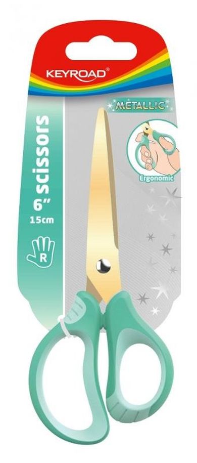 Keyroad, Metallic, nożyczki z powłoką tytanową, 15,5 cm
