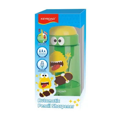 Keyroad, temperówka elektryczna, USB, pojedyncza, zielona