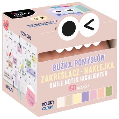 Kidea, Buźka Pomysłów, karteczki samoprzylepne, 150 szt.