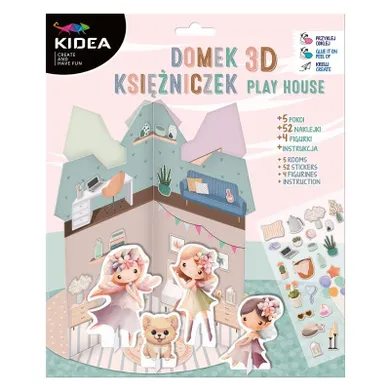 Kidea, domek księżniczek 3D, zestaw kreatywny