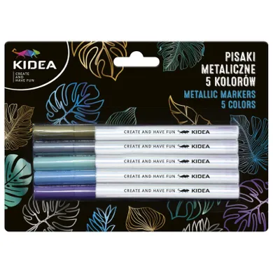 Kidea, flamastry metaliczne, 5 kolorów