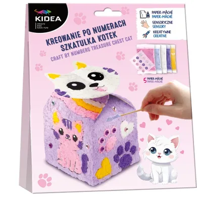 Kidea, Kreowanie po numerach, Szkatułka kotek, zestaw kreatywny