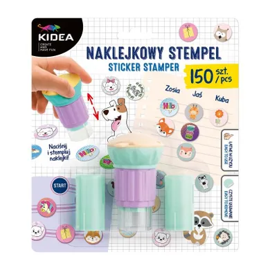Kidea, naklejkowy stempel, zwierzęta