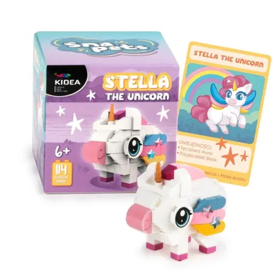 Kidea, Snapets, klocki, biały jednorożec, 114 elementów