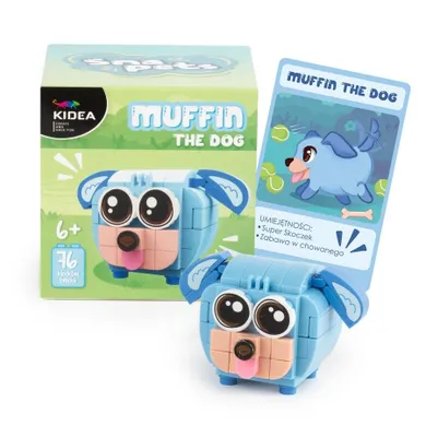 Kidea, Snapets, klocki, niebieski pies, 76 elementów