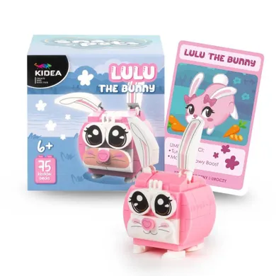 Kidea, Snapets, klocki, różowy królik, 75 elementów