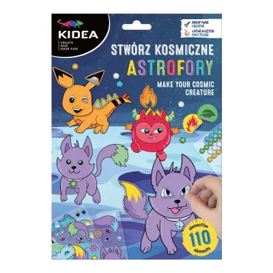 Kidea, Stwórz kosmiczne astrofory, naklejanka, zestaw kreatywny