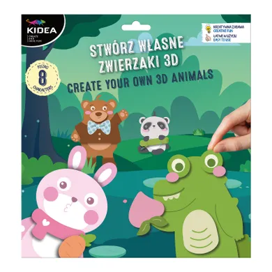 Kidea, stwórz własne zwierzaki 3D, 8 wzorów