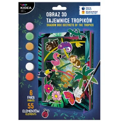 Kidea, Tajemnice tropików, obraz 3D, zestaw do malowania