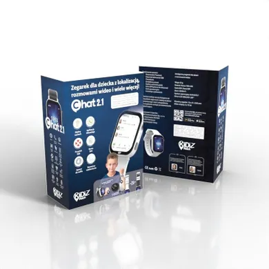 Kidiz Watch, Chat, smartwatch, czarny