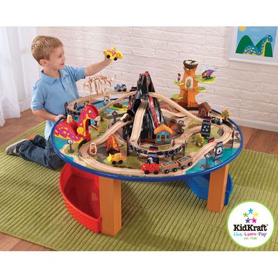 KidKraft, Zabawka drewniana, Kolejka dinozaur ze stołem