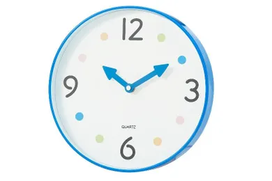 Kids Collection, Safi, zegar do pokoju dziecka, niebieski, 25 cm