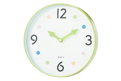 Kids Collection, Safi, zegar do pokoju dziecka, zielony, 25 cm