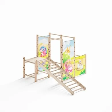 Kids Jungle, mały plac zabaw Montessori z drabinką drewnianą