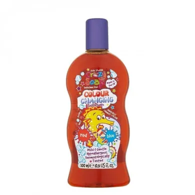 Kids Stuff Crazy, Colour Changing Bubble Bath, magiczny płyn do kąpieli zmieniający kolor wody z czerwonej na niebieską, 300 ml