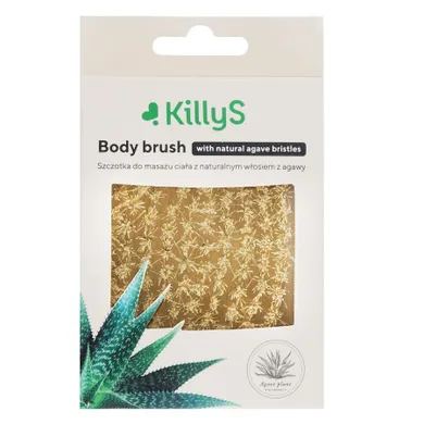 KillyS, Body Brush, szczotka do ciała z naturalnym włosiem z agawy