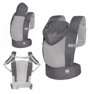Kinderkraft, CarryBee, nosidełko ergonomiczne, grey