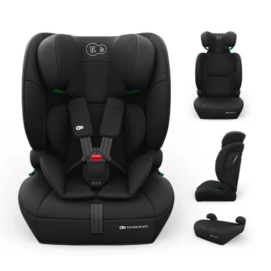 Kinderkraft, Comfort Up 2 Plus, i-Size, fotelik samochodowy, black, 100-150 cm
