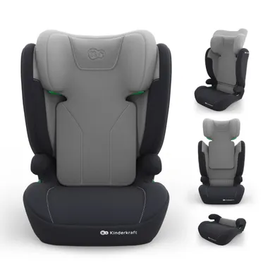Kinderkraft, I-Spark 2 Plus, i-Size, fotelik samochodowy, grey, 100-150 cm